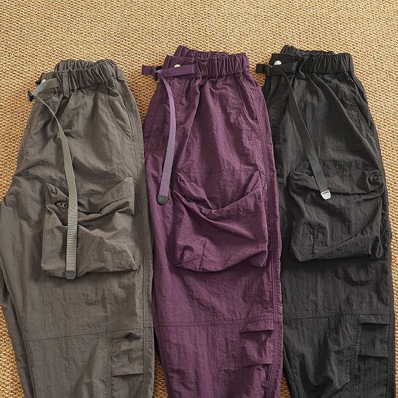 Damen Cargo-Hose mit elastischem Bund und multifunktionalen Taschen