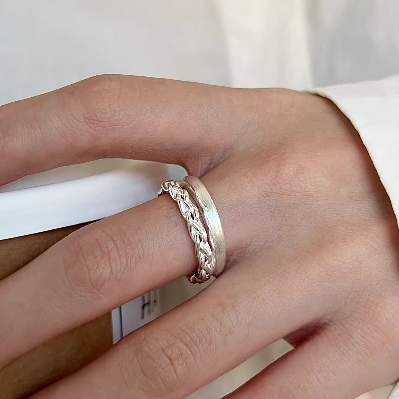 Damen Offener Ring mit kunstvollem Flechtdesign Shop Nory