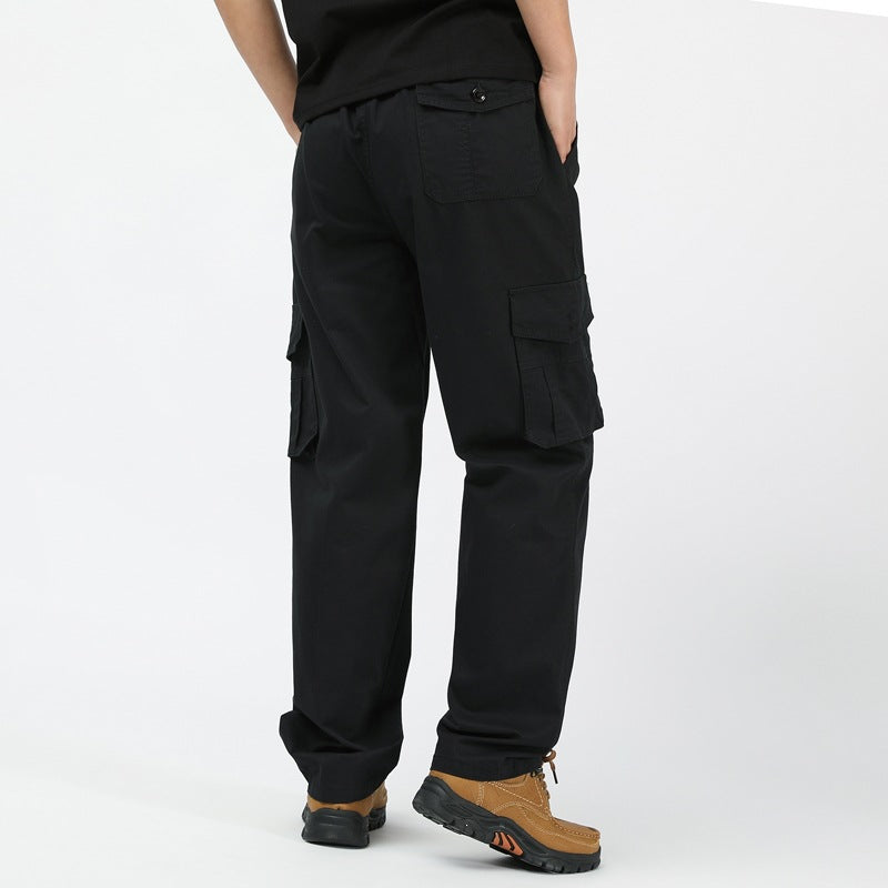 Herren Utility-Cargohose mit weitem Schnitt, mehrfachen Klappentaschen & geradem Bein Shop Nory
