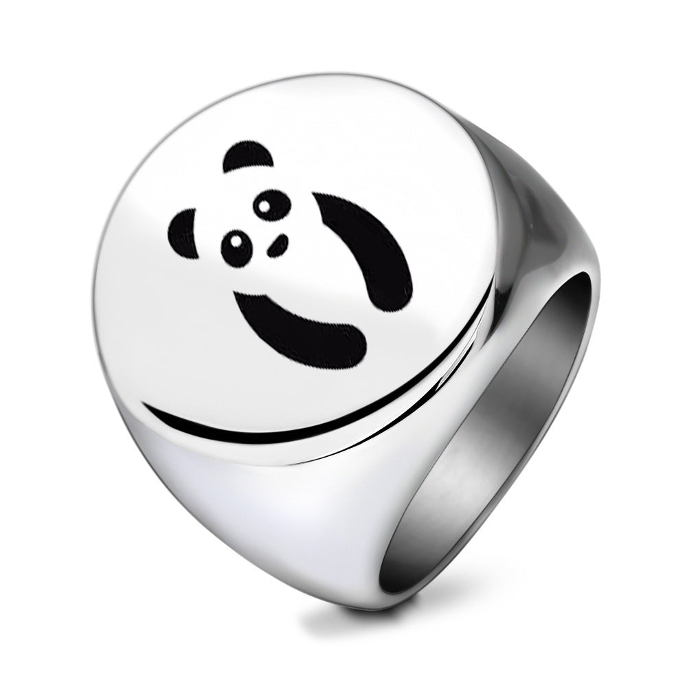 Damen Ring mit künstlerischem Panda-Motiv Shop Nory