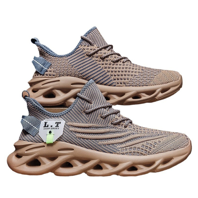 Herren Strick-Sneaker mit skulpturaler Hohlkammer-Sohle und reflektierenden Schnürsenkeln Shopy Nory