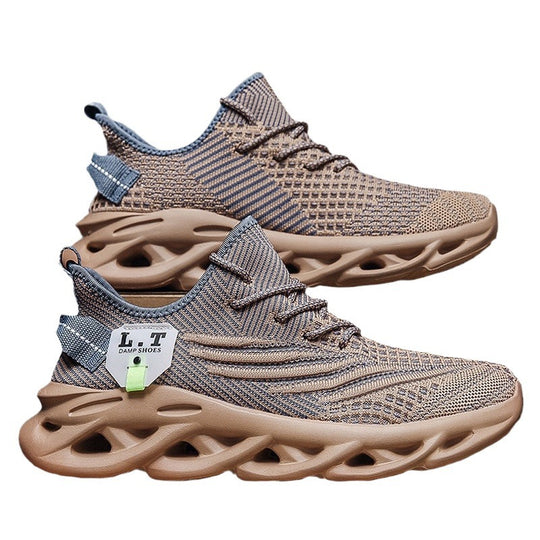 Herren Strick-Sneaker mit skulpturaler Hohlkammer-Sohle und reflektierenden Schnürsenkeln Shopy Nory