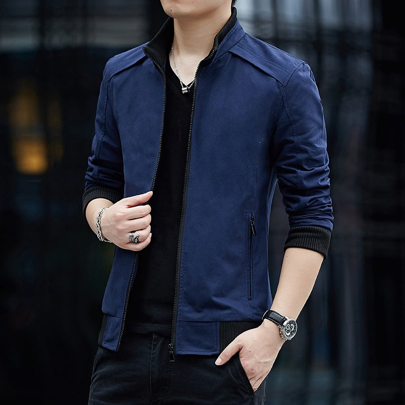 Herren Modische Freizeitjacke mit Stehkragen Shop Nory