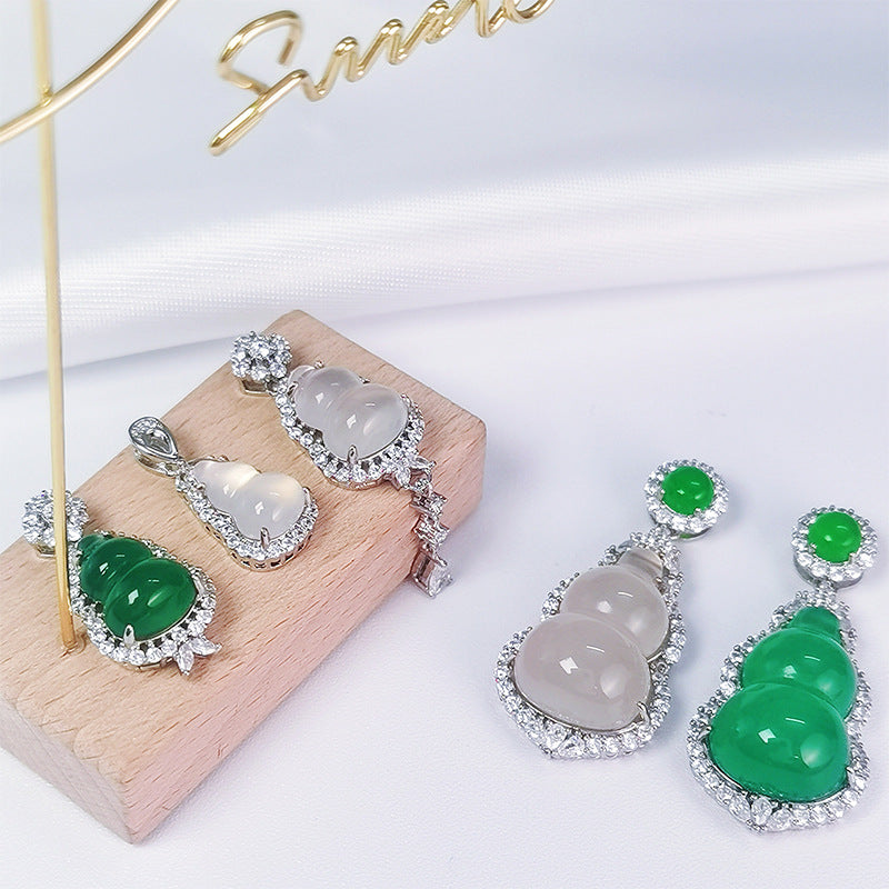 Damen Halskette mit tropfenförmigem Anhänger und funkelndem Zirkonia-Rahmen Shop Nory