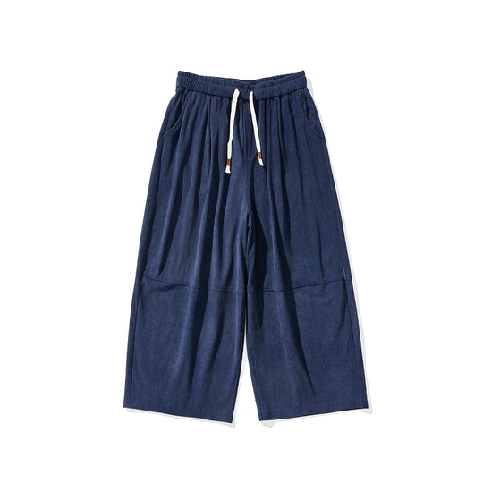 Herren Weite Cordhose im Palazzo-Schnitt mit Elastikbund und Tunnelzug Shop Nory