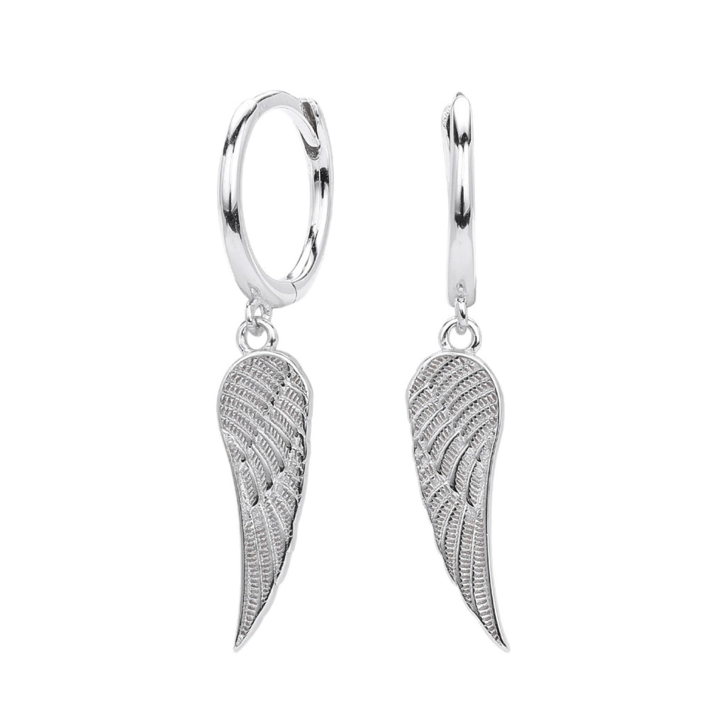 Damen Ohrhänger mit detailliertem Flügel-Design aus hochwertigem 925 Sterling Silber Shop Nory