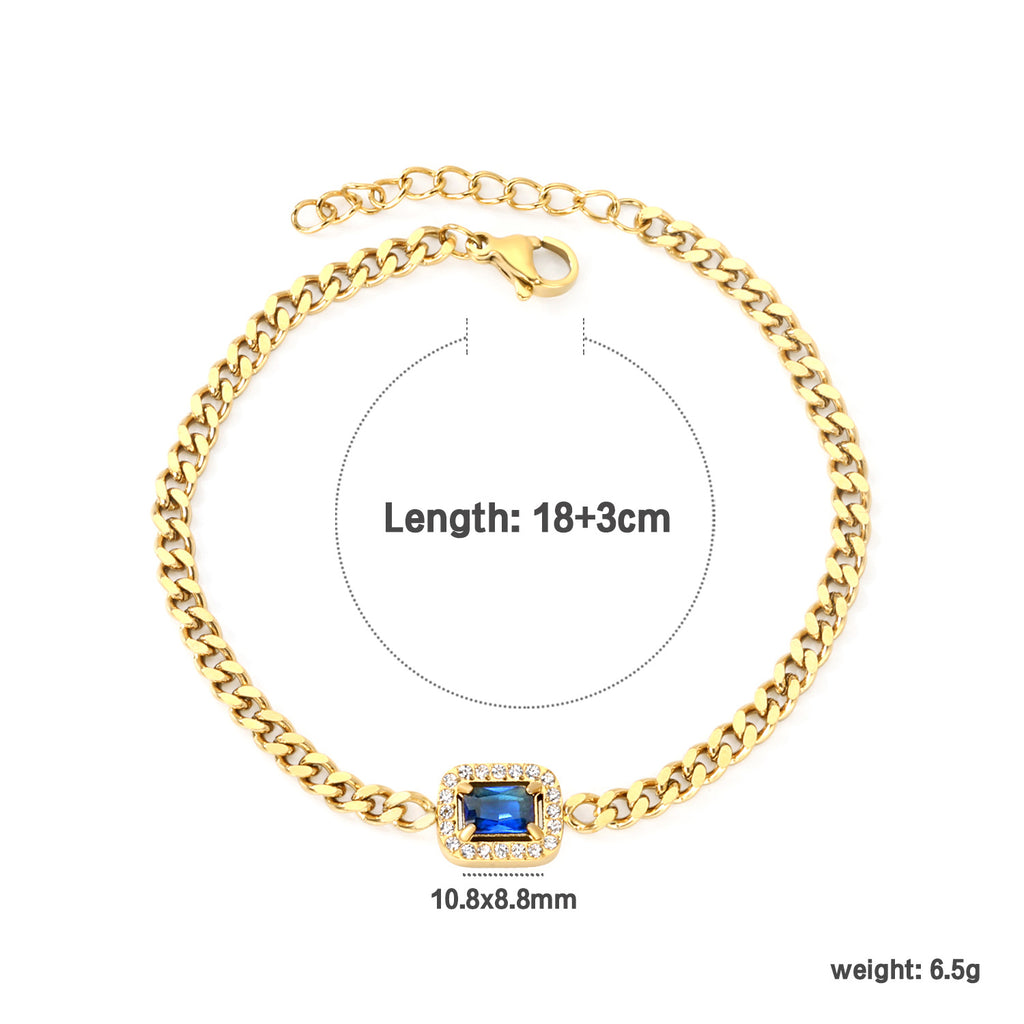 Damen Elegante Glieder-Halskette mit funkelndem Anhänger Shop Nory