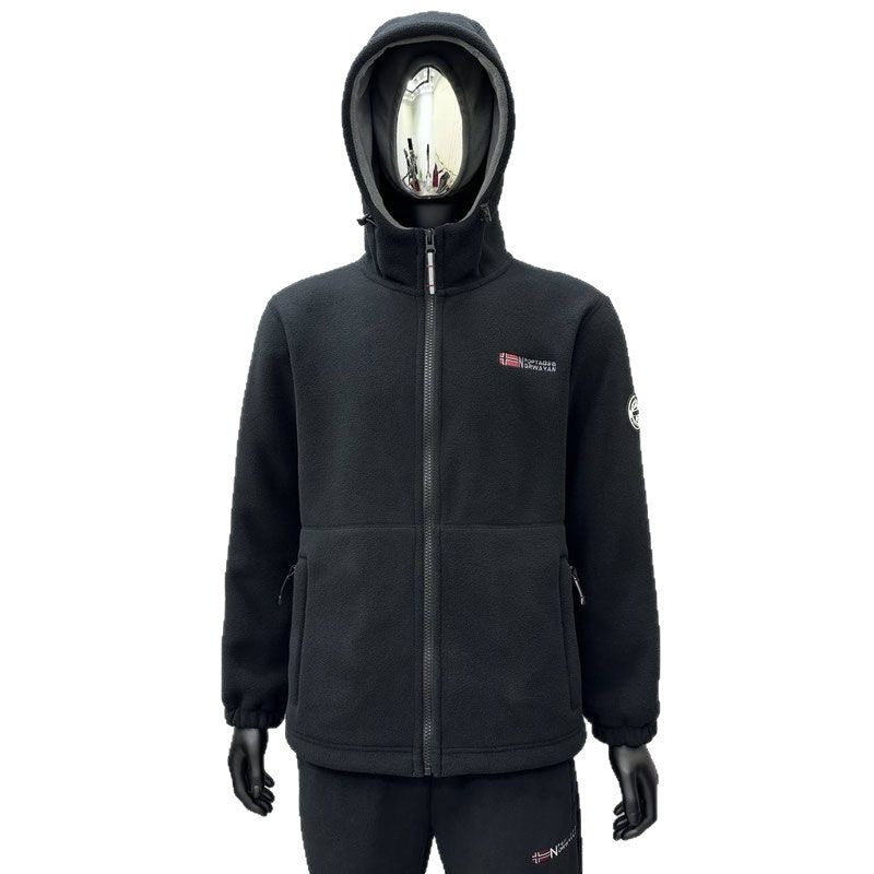 Herren Fleece-Kapuzenjacke mit windabweisender Oberfläche und Reißverschlusstaschen Shop Nory