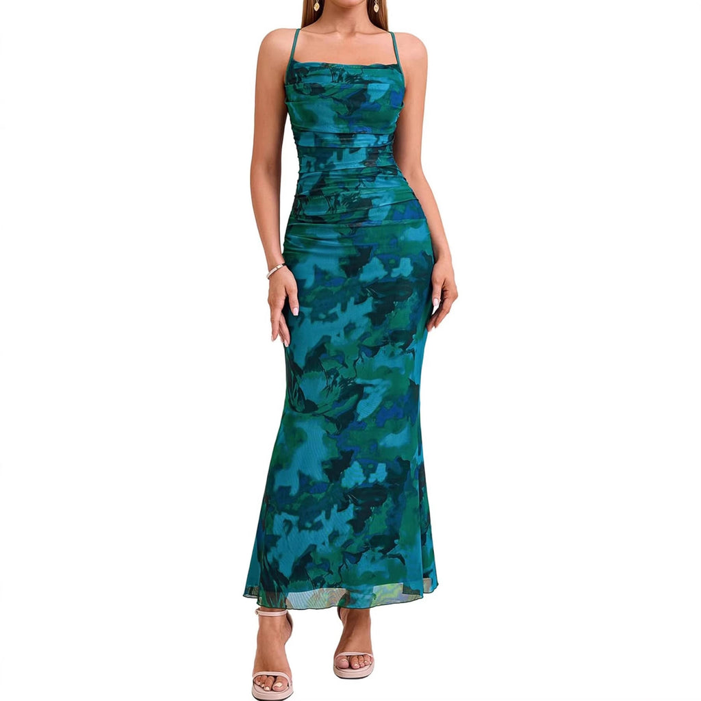 Damen Eingehülltes Abendkleid mit trägerlosem Design und Raffungen Shopnory