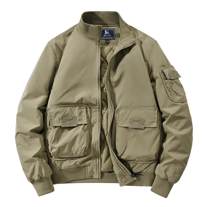 Herren Modische Bomberjacke mit zahlreichen Taschen Shop Nory