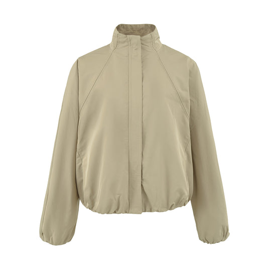 Damen Leichte Regen- und Windjacke mit Stehkragen, verdecktem Reißverschluss und elastischem Saum Shop Nory