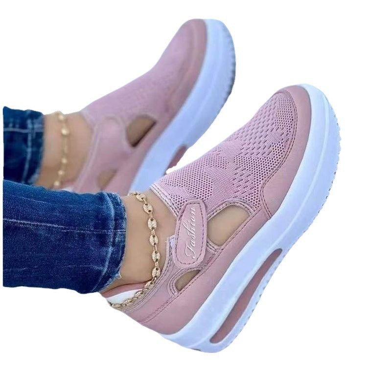 Damen Atmungsaktive Slip-On Freizeitschuhe mit elastischem Einschlupf und rutschfester Sohle Shopnory