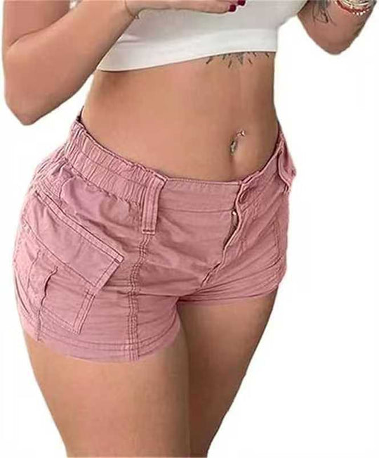 Damen Cargo-Shorts mit praktischen Taschen und elastischem Bund