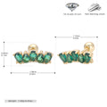 Damen Ohrstecker mit luxuriösem Zirkonbesatz aus hochwertigem 925 Sterling Silber Shop Nory