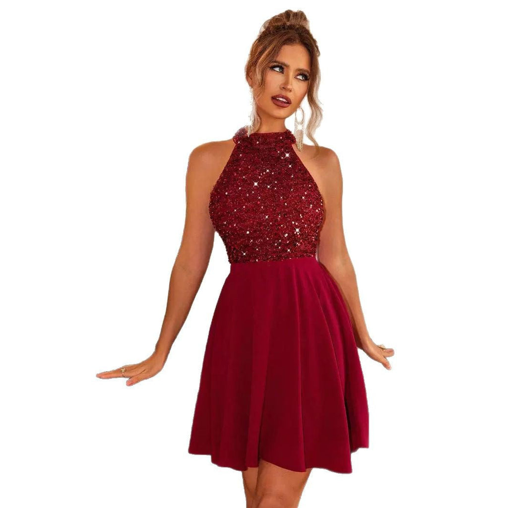 Sinnliche Slim Fit Halter Mini Kleid