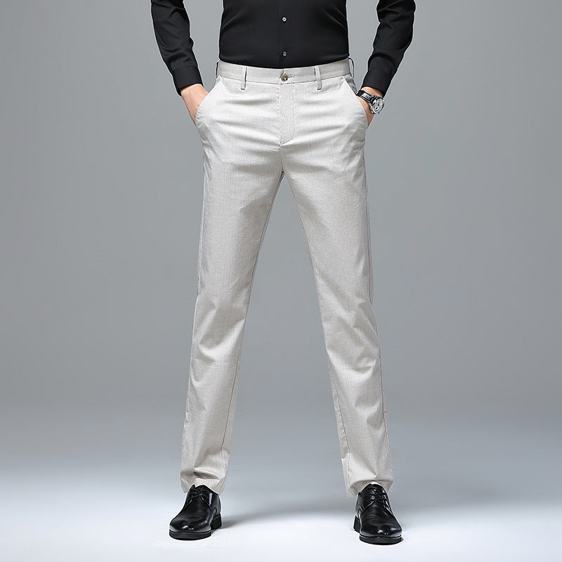 Herren Schmale Chino-Businesshose mit Bügelfalte und leichtem Stretch Shop Nory