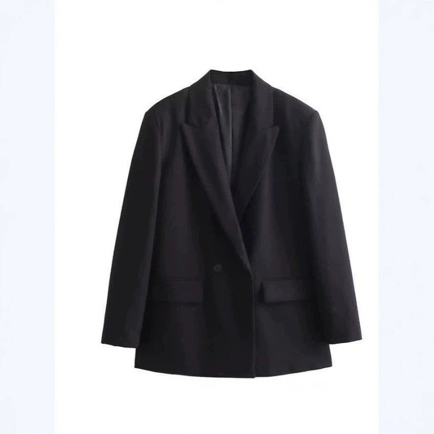 Damen Doppelreihiger Boxy-Blazer mit kastiger Silhouette und Reverskragen Shop Nory