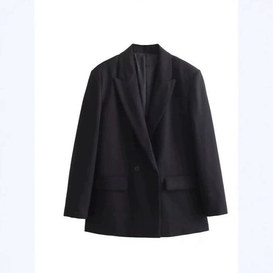 Damen Doppelreihiger Boxy-Blazer mit kastiger Silhouette und Reverskragen Shop Nory
