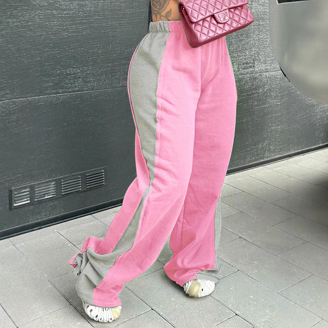 Damen Sportive Jogginghose mit seitlichem Schlitz und Kontrast-Einsatz Shop Nory