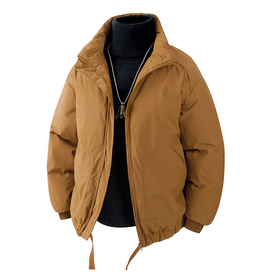 Herren Oversized Thermo‑Steppjacke mit hohem Kragen, Reißverschluss und Tunnelzug Shop Nory