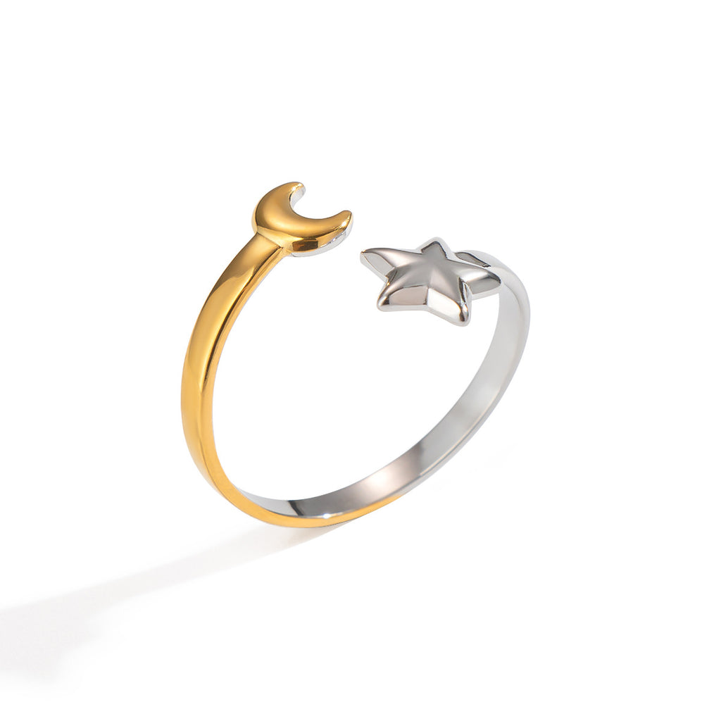 Damen Offener Ring mit Stern- und Schraubenschlüssel-Design Shop Nory