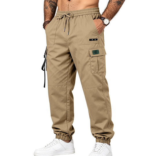 Herren Multifunktionale Cargo-Jogginghose mit Elastikbund, Gurt- und Taschen-Details Shop Nory