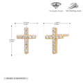 Damen Ohrringe mit elegantem Kreuzdesign aus hochwertigem 925 Sterlingsilber und funkelnden Zirkonen Shop Nory