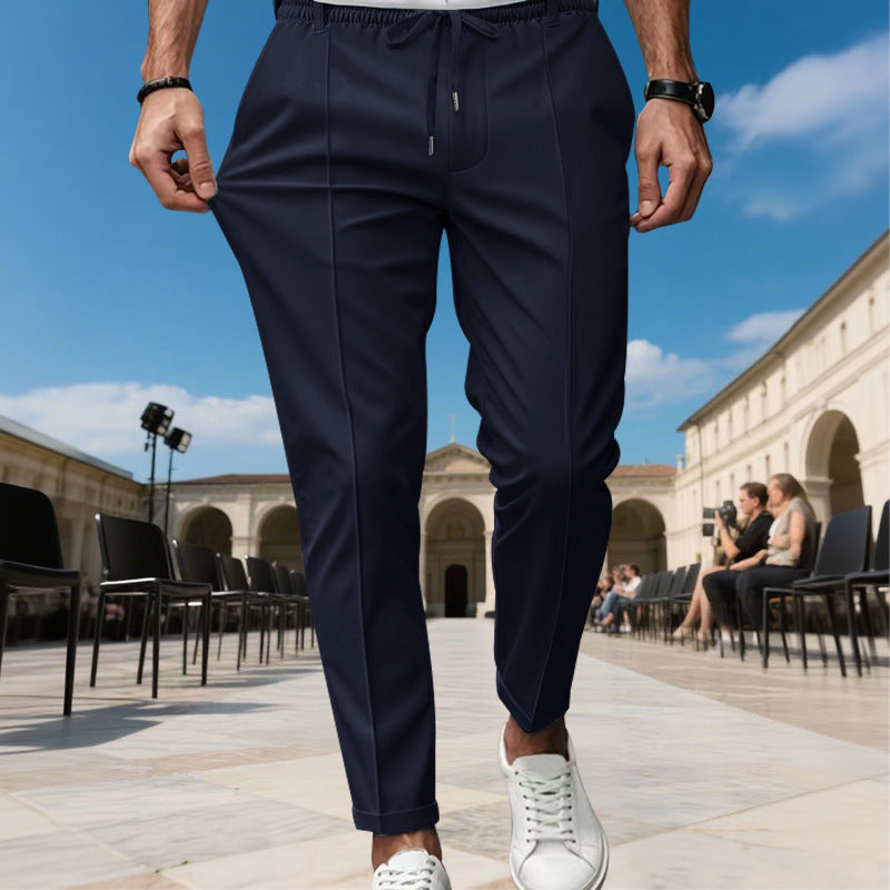 Herren moderne Chinohose mit bequemem elastischem Bund und praktischen Seitentaschen ShopNory