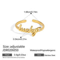 Damen Offenes Armband mit lucky Schriftzug aus hypoallergenem Edelstahl Shop Nory