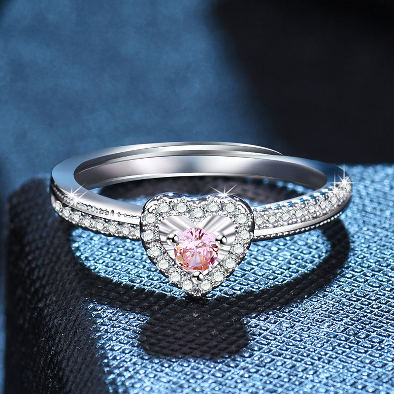 Damen Ring mit herzförmigem Design und funkelndem Zirkonia Shop Nory