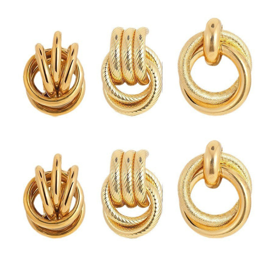 Damen modisches Ring-Set mit einzigartigen Knoten-Designs Shop Nory