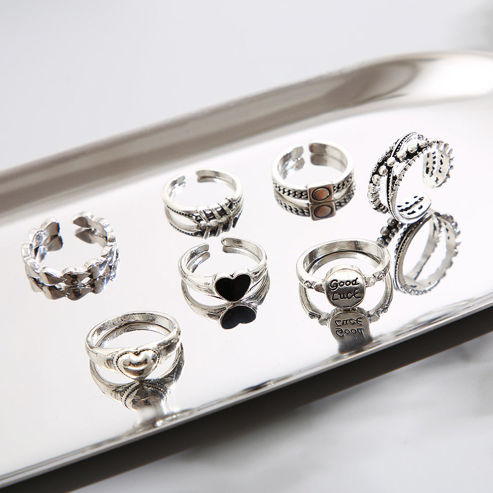 Damen verstellbare Partynächte Ringe Set Shop Nory