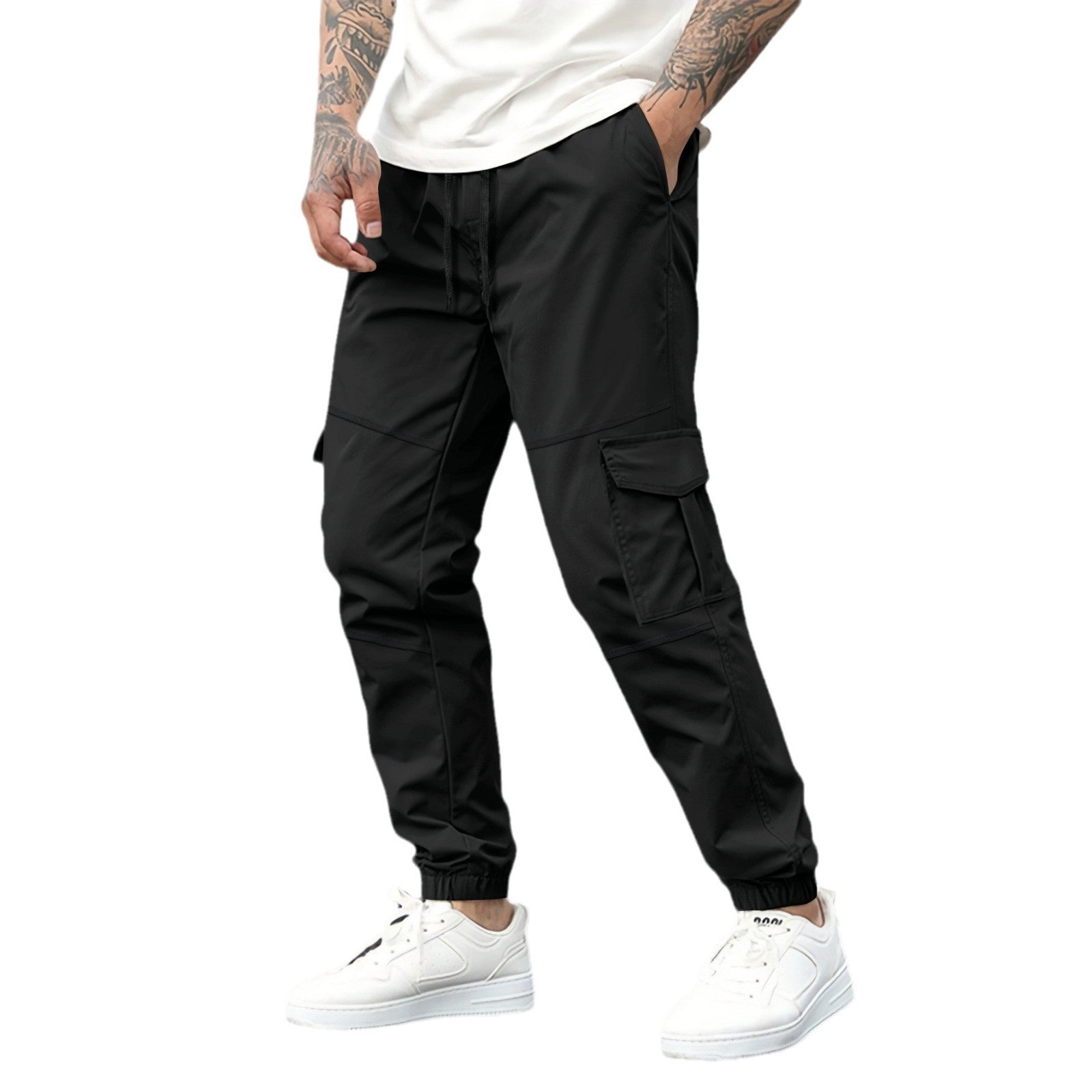 Herren Cargo-Jogginghose mit elastischem Bund und praktischen Cargotaschen