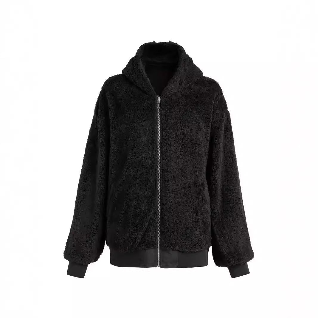 Damen Kuschelige Fleece-Jacke