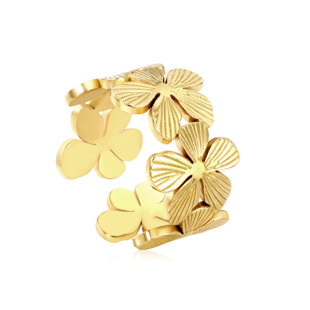 Damen Blütenarmband mit verstellbarem Design und elegantem Goldfinish Shop Nory