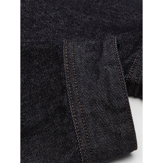 Herren Boxy-Denimjacke mit durchgehendem Reißverschluss, Brust-Reißverschlusstasche und Hemdkragen Shop Nory