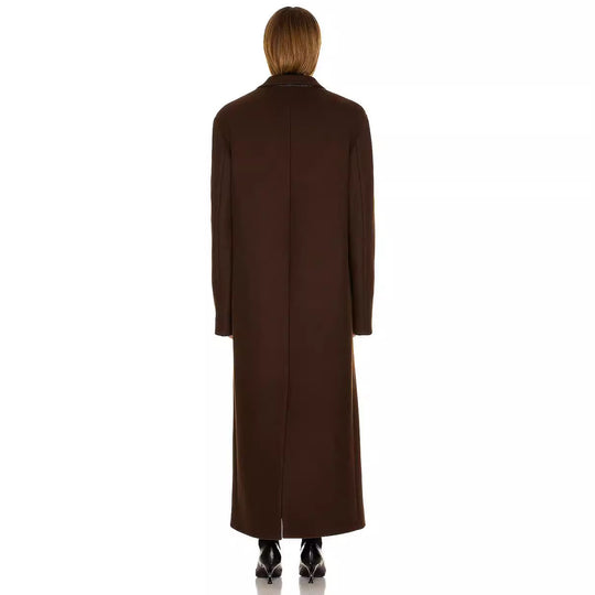 Damen Maximaler Einreihiger Mantel im Oversize‑Schnitt mit klassischem Revers Shop Nory