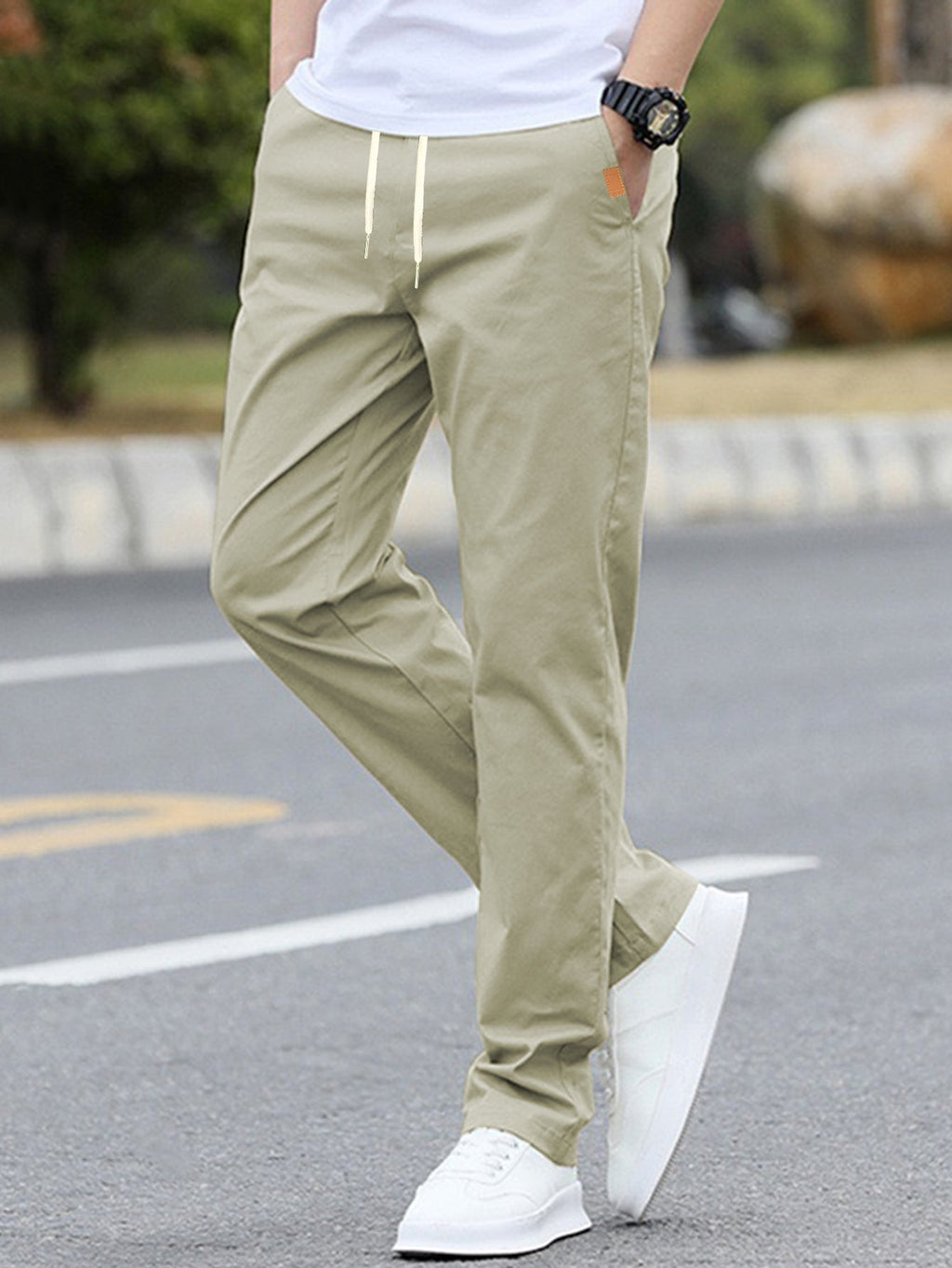 Herren Freizeit-Hose mit atmungsaktivem Material und elastischem Bund