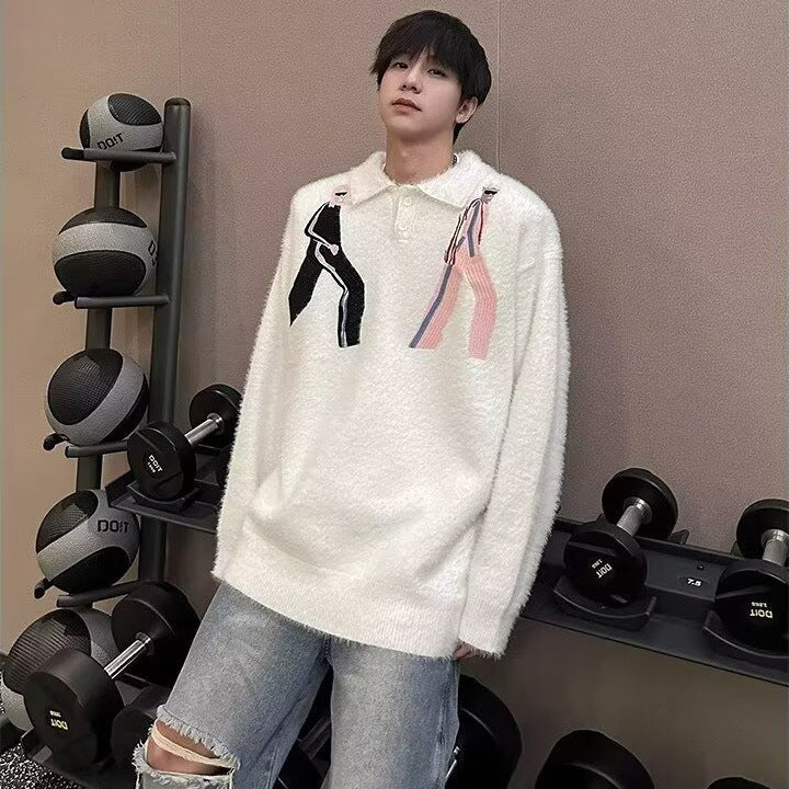 Herren Modischer Strickpullover mit grafischen Akzenten Shop Nory