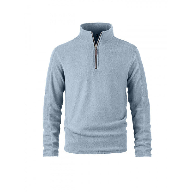 Herren Fleecepullover mit halbem Reißverschluss und Stehkragen Shop Nory