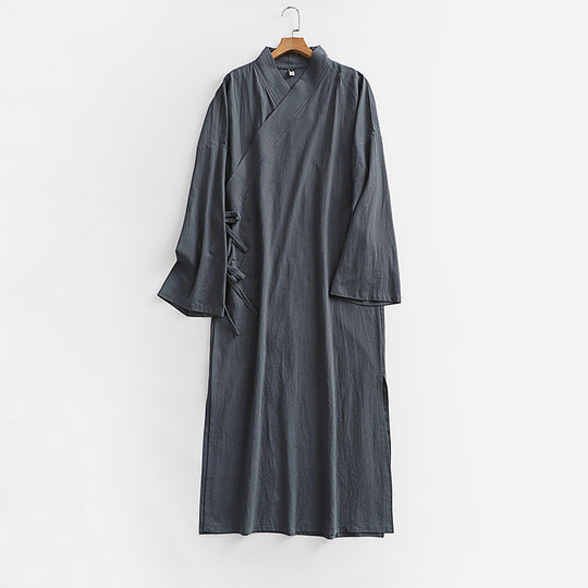 Unisex Langer Kimono-Mantel mit Bindeband, weitem Schnitt und minimalistischer Silhouette Shop Nory