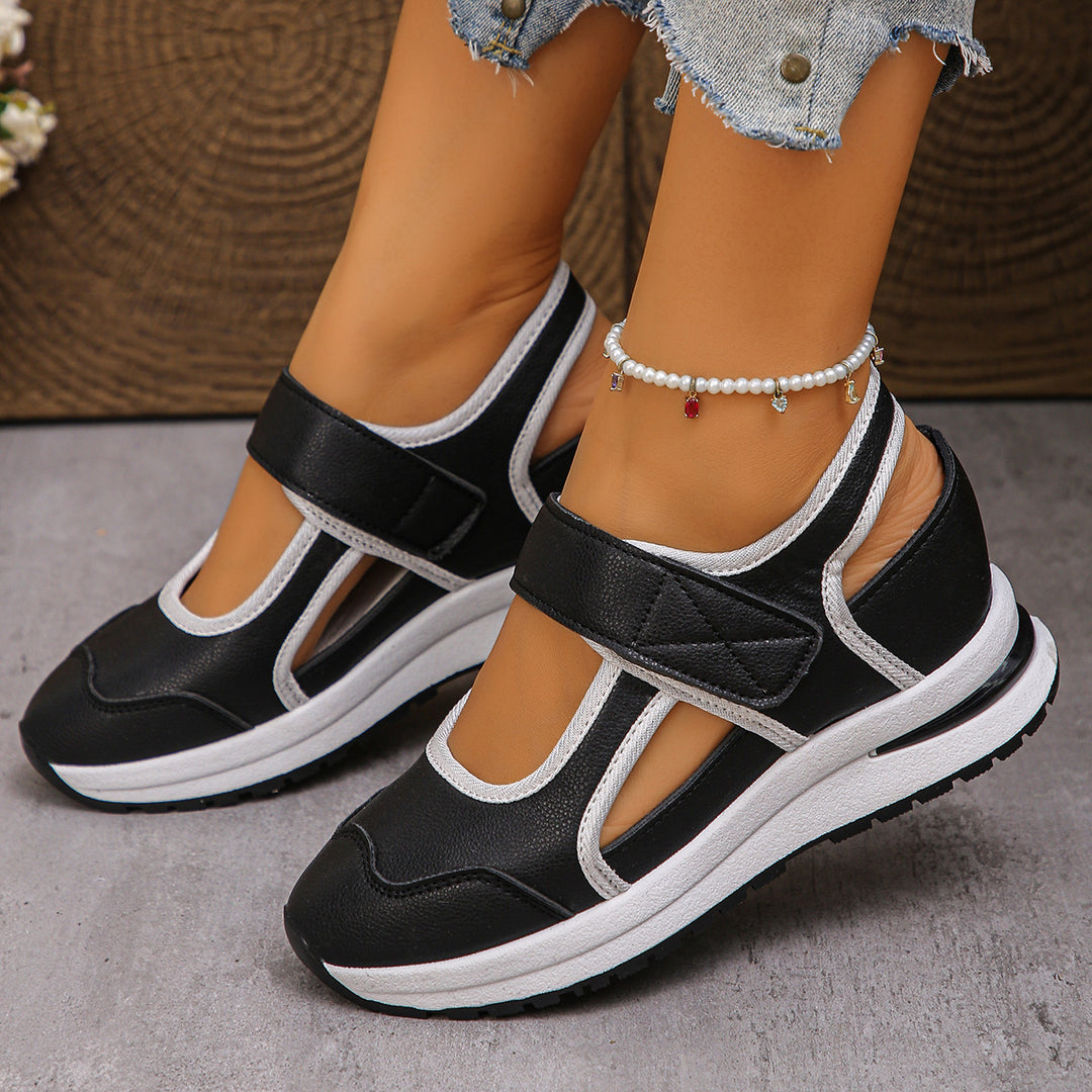 Damen sportliche Slingback-Sneakers mit Klettverschluss und leichter Keilsohle Shop Nory