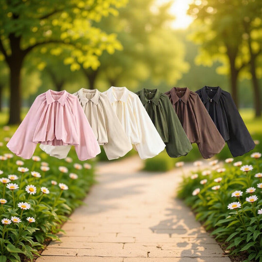 Damen Kurzjacke mit übergroßen Ballonärmeln und Reißverschluss Shop Nory
