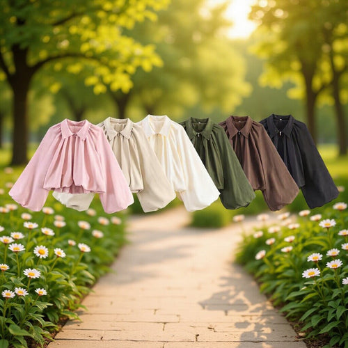 Damen Kurzjacke mit übergroßen Ballonärmeln und Reißverschluss Shop Nory