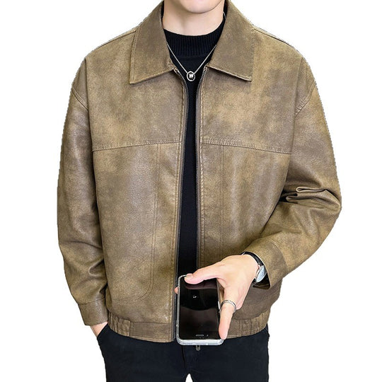 Herren Modische Jacke im Lederlook Shop Nory