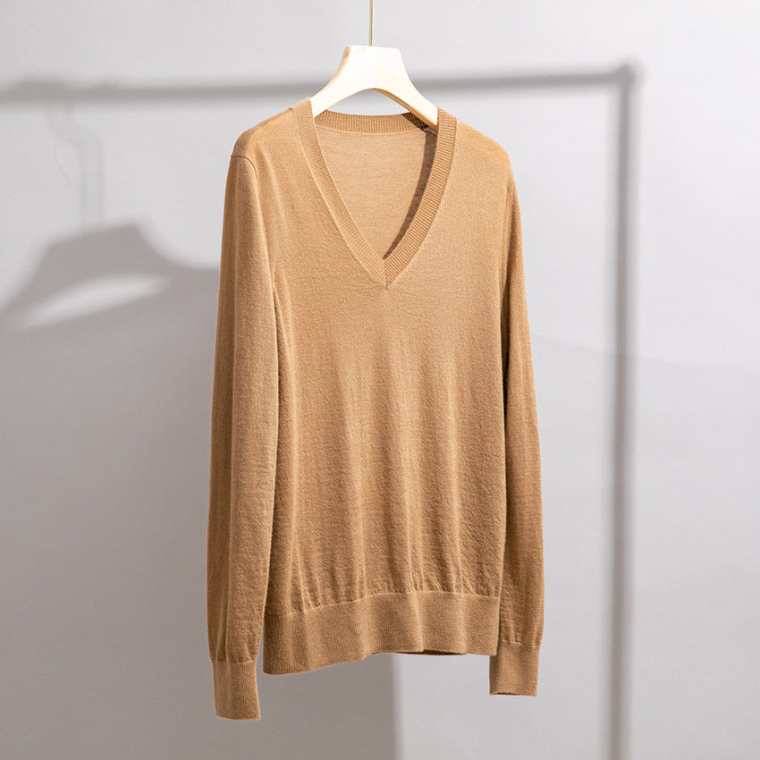 Herren Feiner V‑Ausschnitt-Pullover aus Merinomischung mit leichtem Strukturstrick Shop Nory