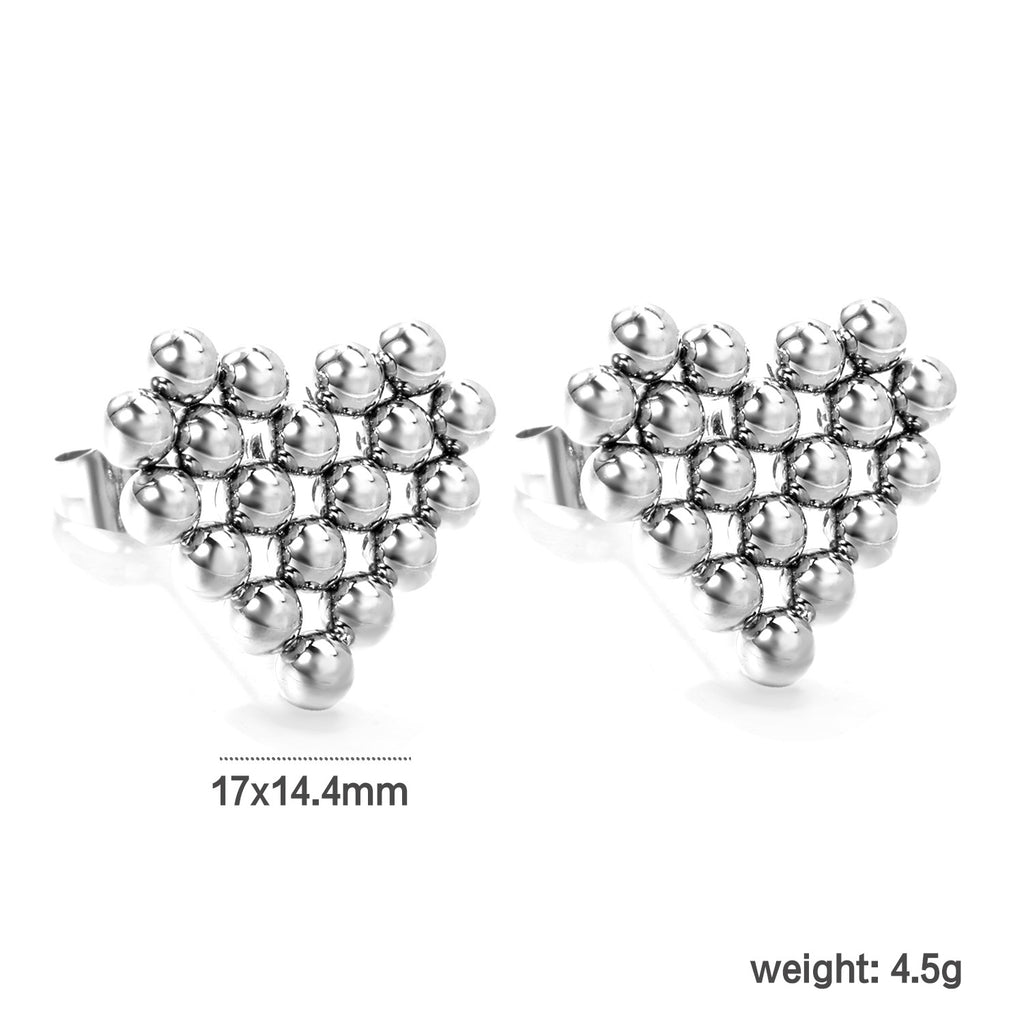 Damen moderne geschwungene Edelstahl-Ohrstecker Shop Nory