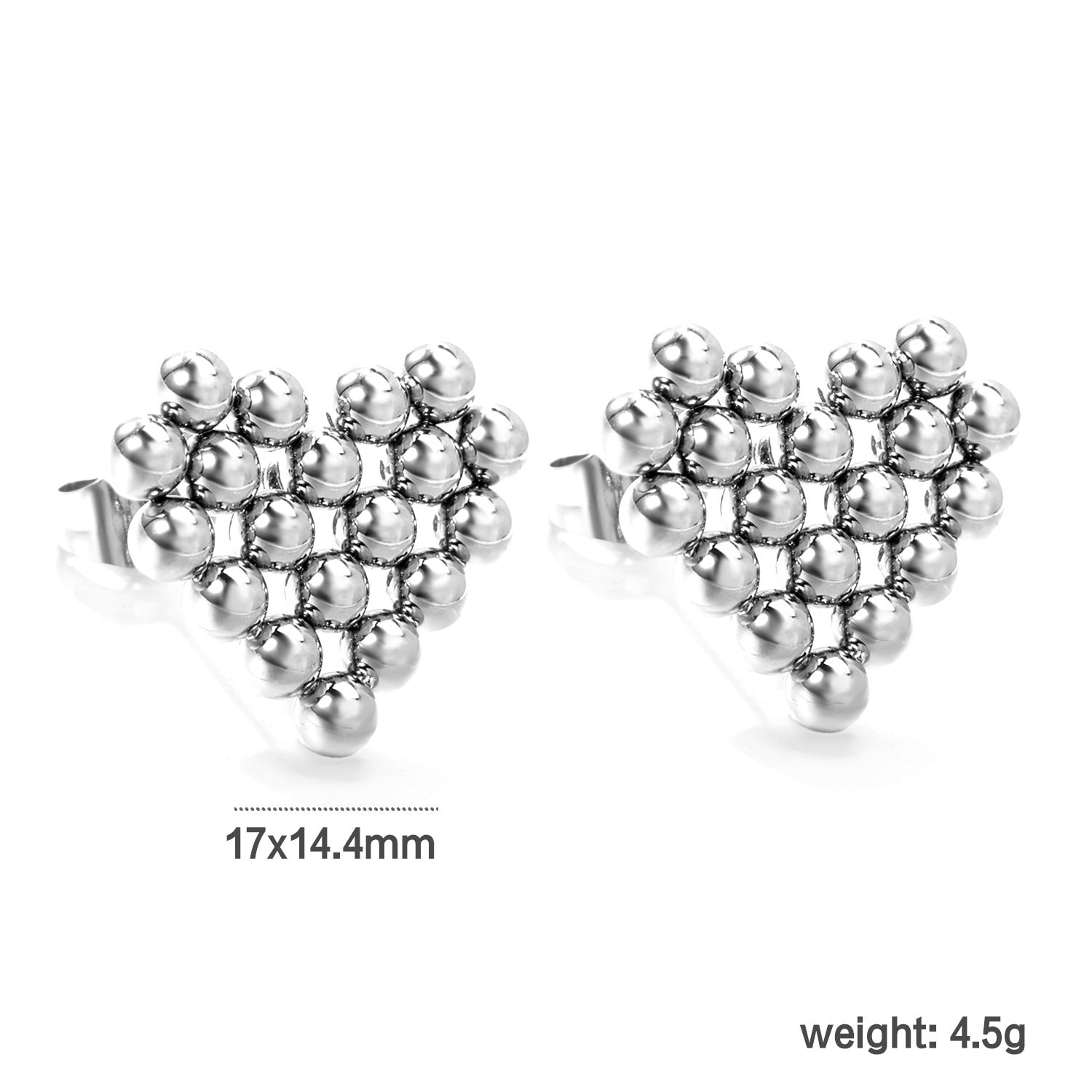Damen moderne geschwungene Edelstahl-Ohrstecker Shop Nory