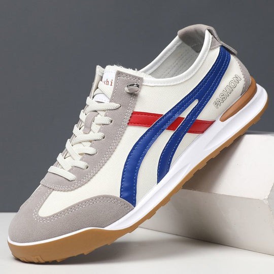 Herren Retro-leichte Low-Top Sneaker mit Canvas-Obermaterial und Wildleder-Overlays Shop Nory
