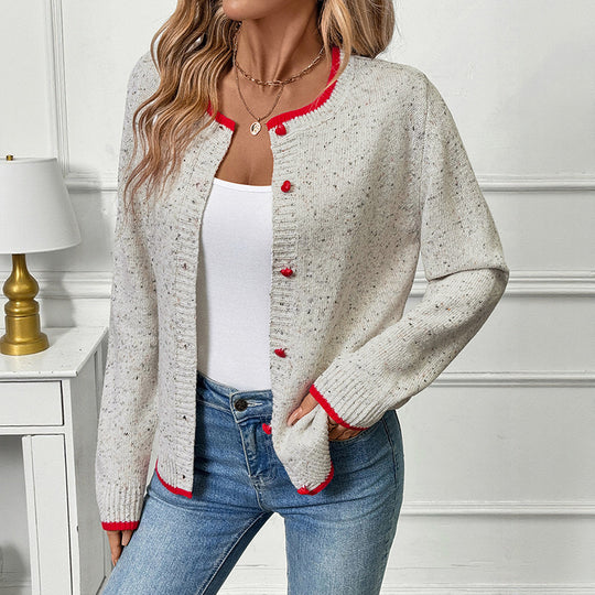 Damen Kuschelige Strickjacke mit Knopfdetails Shop Nory
